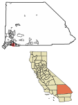 San Bernardino County California Incorporated and Unincorporated areas Loma Linda Highlighted 0642370